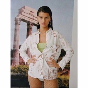 Paloma Wool Misa patterned white button down